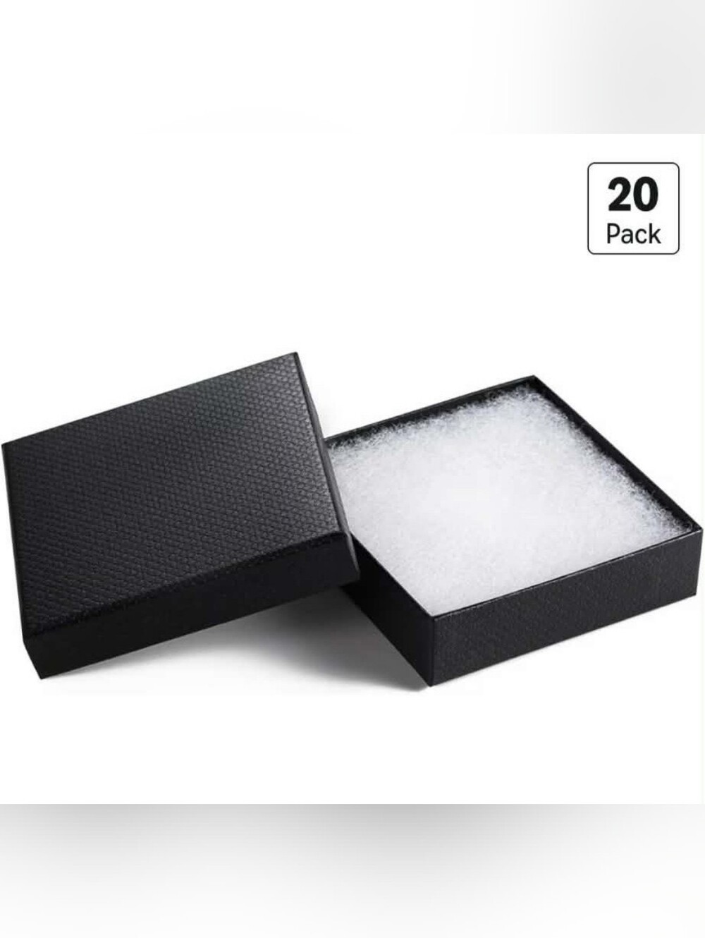 Black Jewelry Gift Box with Cushion -19 PACK